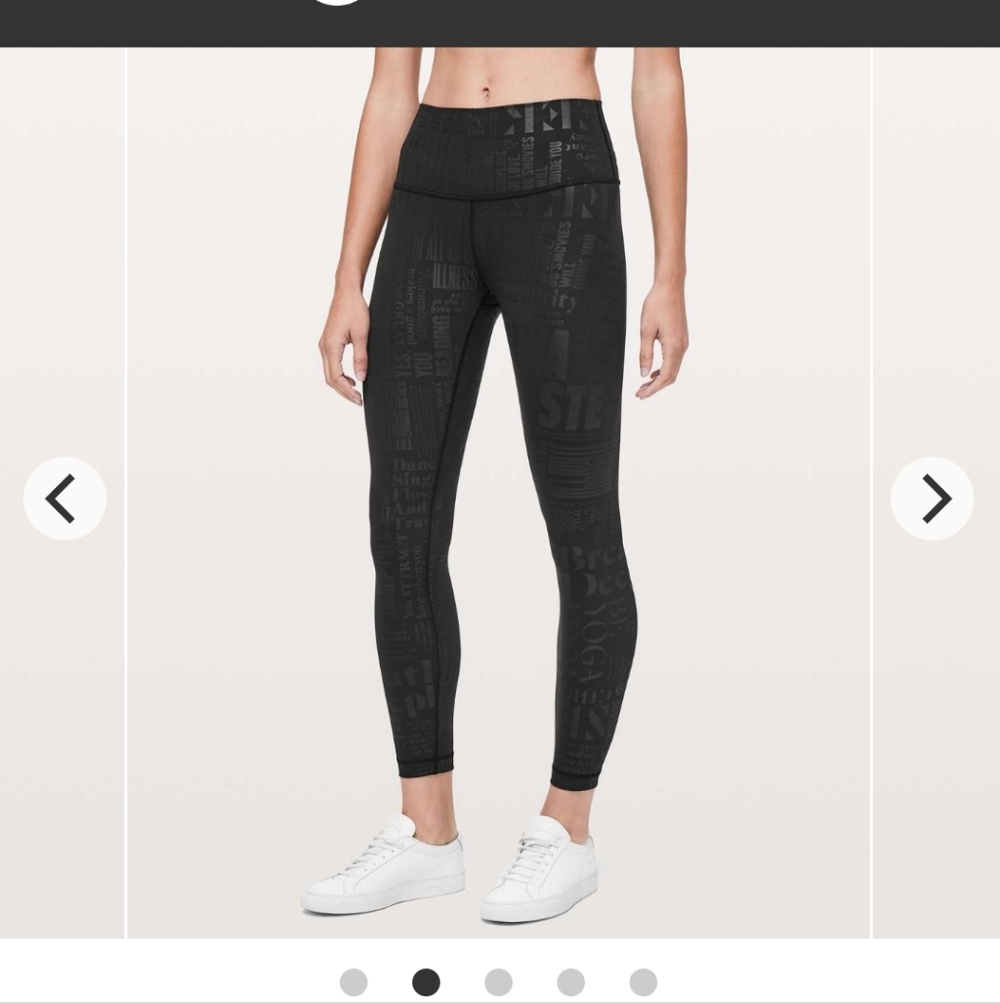 Lululemon Wunder Under High Rise Tight 20Y Collection Manifesto Embossed Black